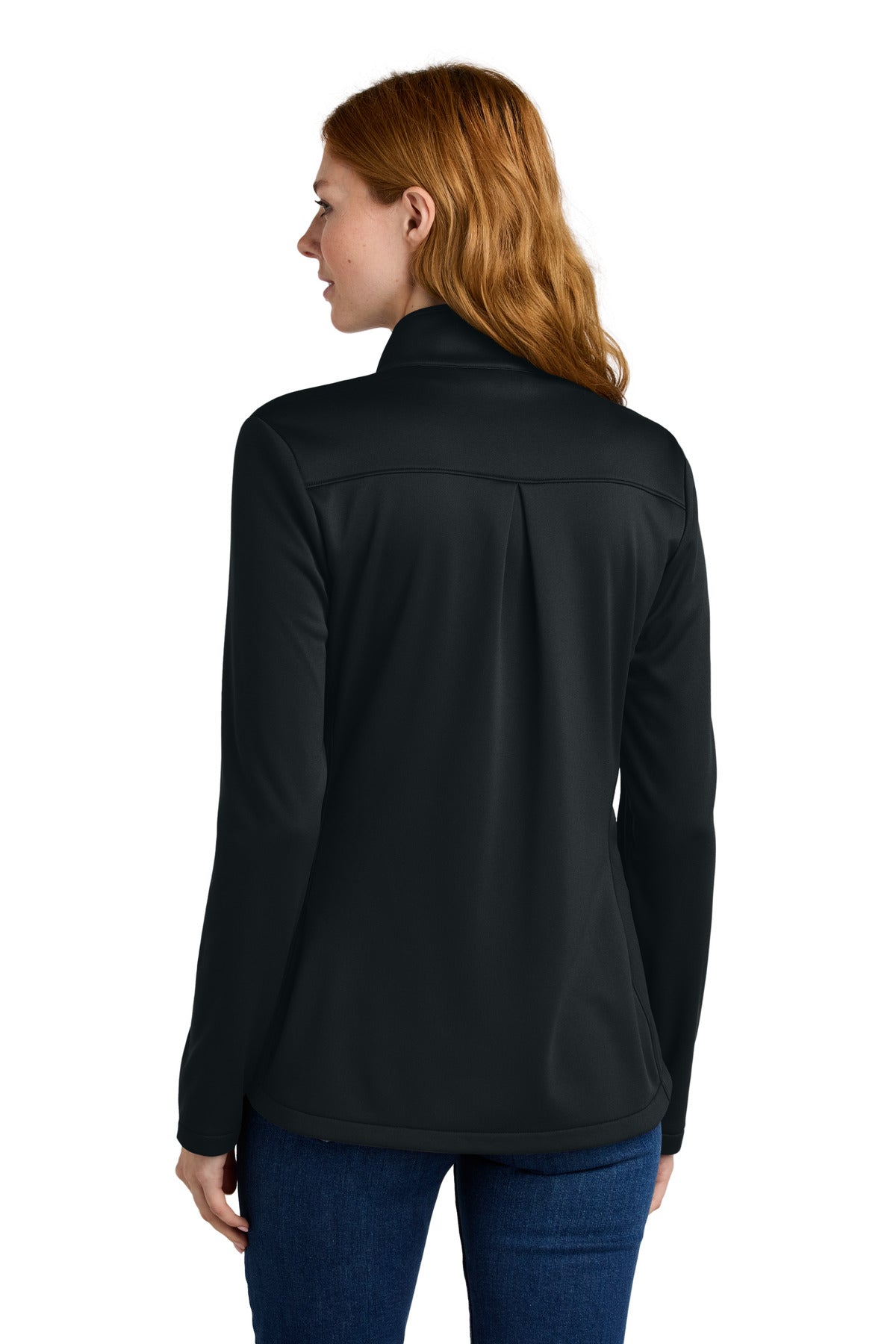 Custom Embroidered Eddie Bauer Women's Smooth Mid Layer Fleece Full-Zip EB2470,Black