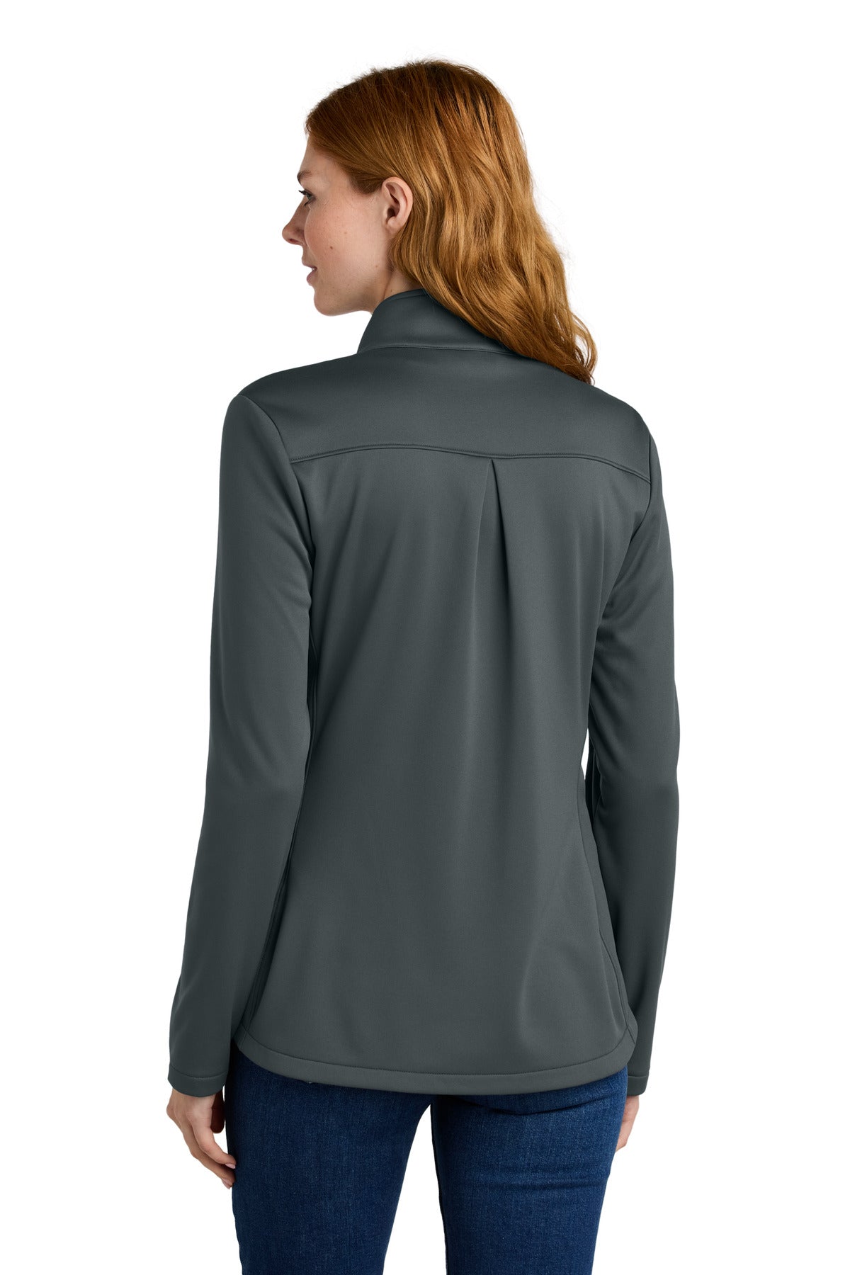 Custom Embroidered Eddie Bauer Women's Smooth Mid Layer Fleece Full-Zip EB2470,Iron Gate