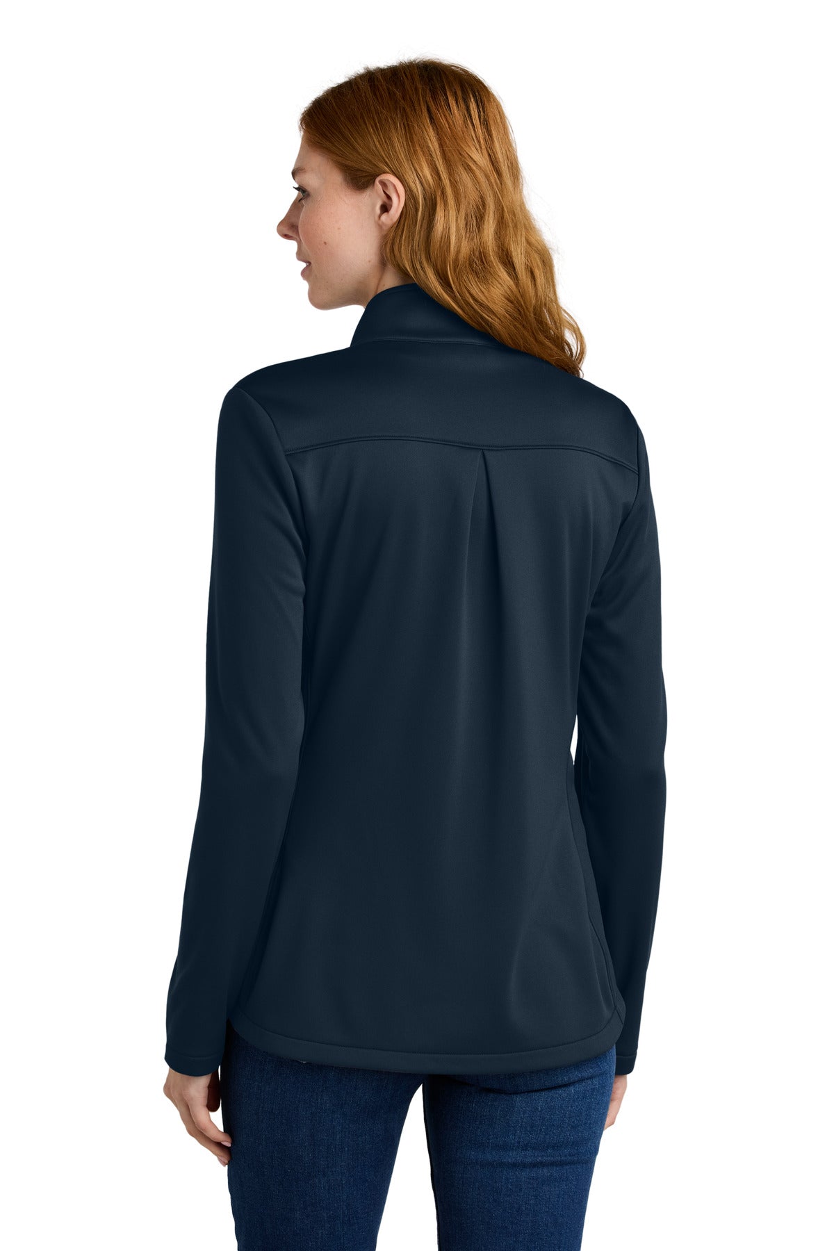 Custom Embroidered Eddie Bauer Women's Smooth Mid Layer Fleece Full-Zip EB2470,River Blue Navy