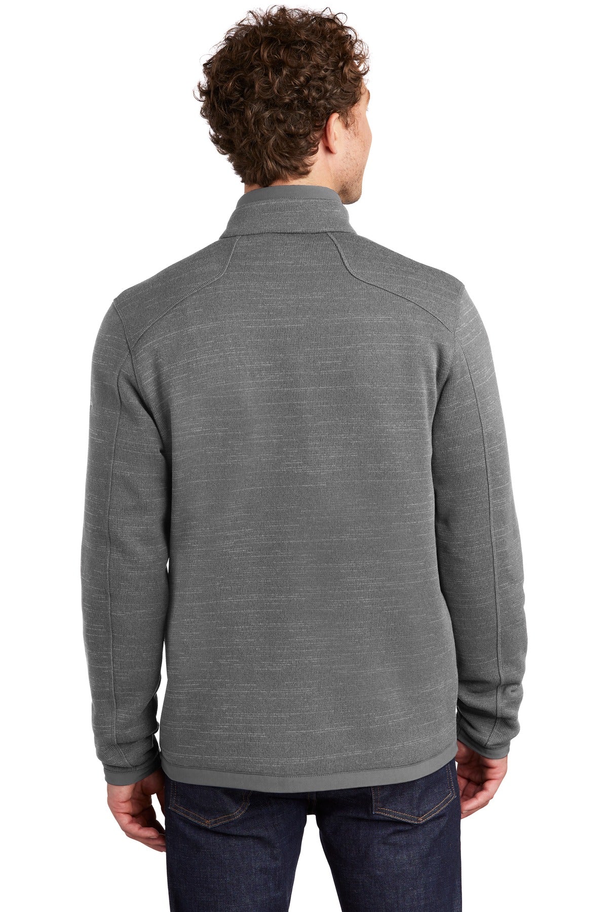 Custom Embroidered Eddie Bauer  Sweater Fleece Full-Zip. EB250,Dark Grey Heather