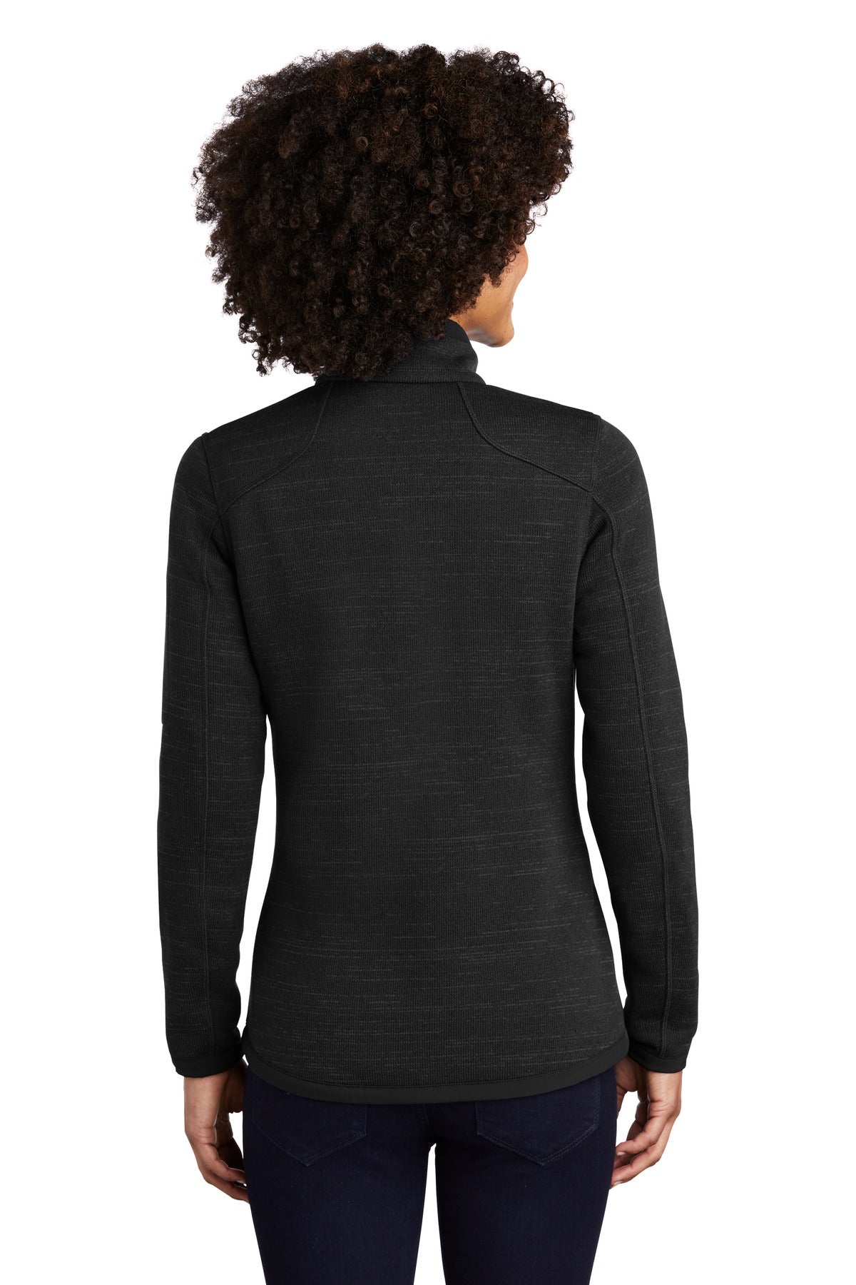 Custom Embroidered Eddie Bauer  Women's Sweater Fleece Full-Zip. EB251,Black