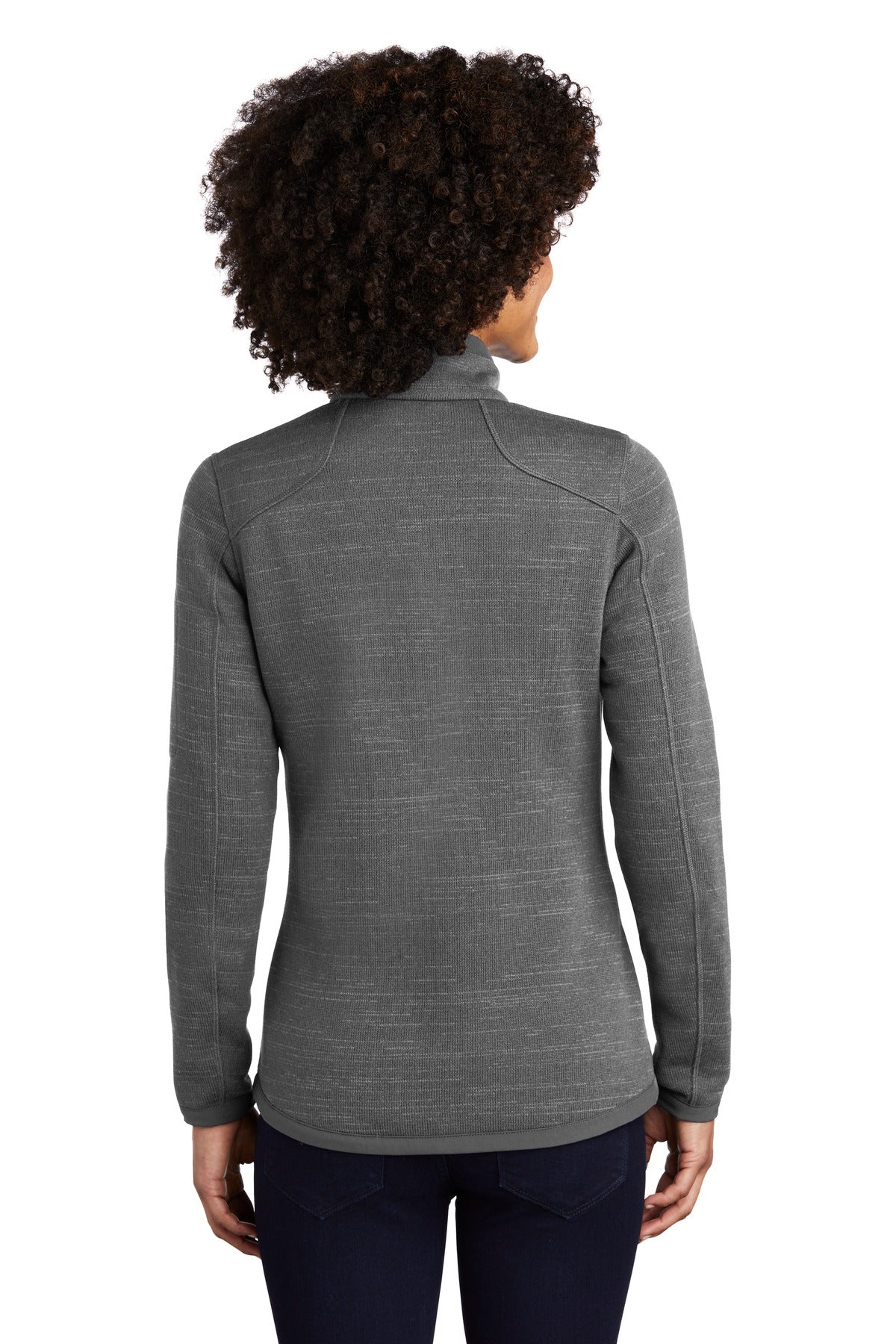 Custom Embroidered Eddie Bauer  Women's Sweater Fleece Full-Zip. EB251,Dark Grey Heather