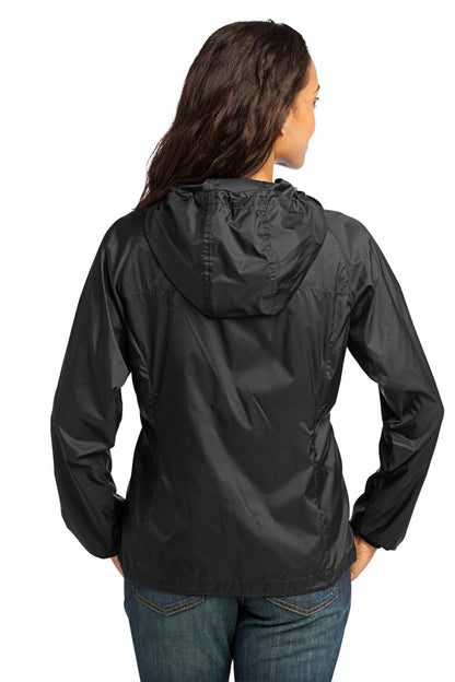 Custom Embroidered Eddie Bauer Women's Packable Wind Jacket. EB501,Black
