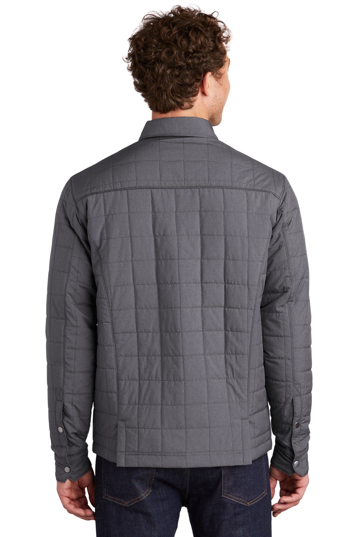 Custom Embroidered Eddie Bauer  Shirt Jac. EB502,Charcoal Grey Heather