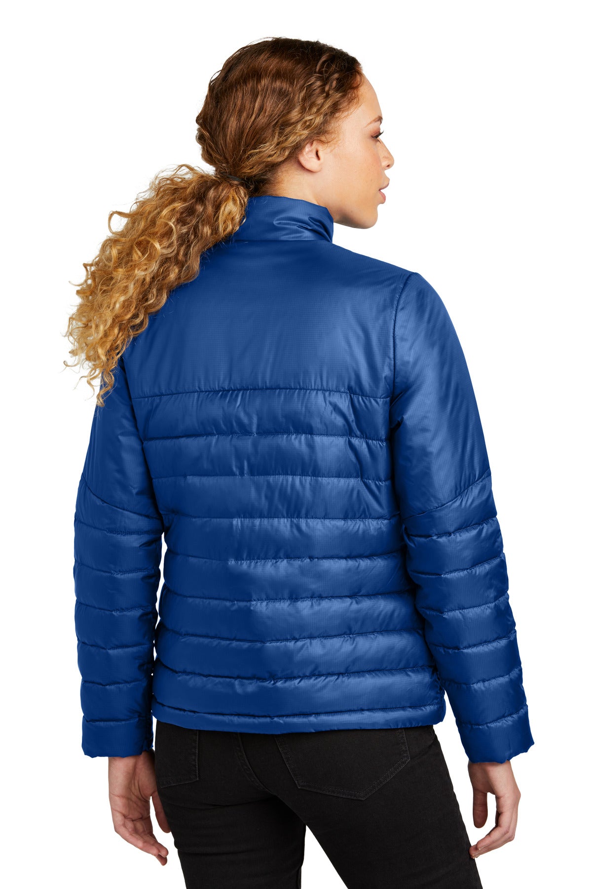 Custom Embroidered Eddie Bauer Women's Quilted Jacket EB511,Cobalt Blue