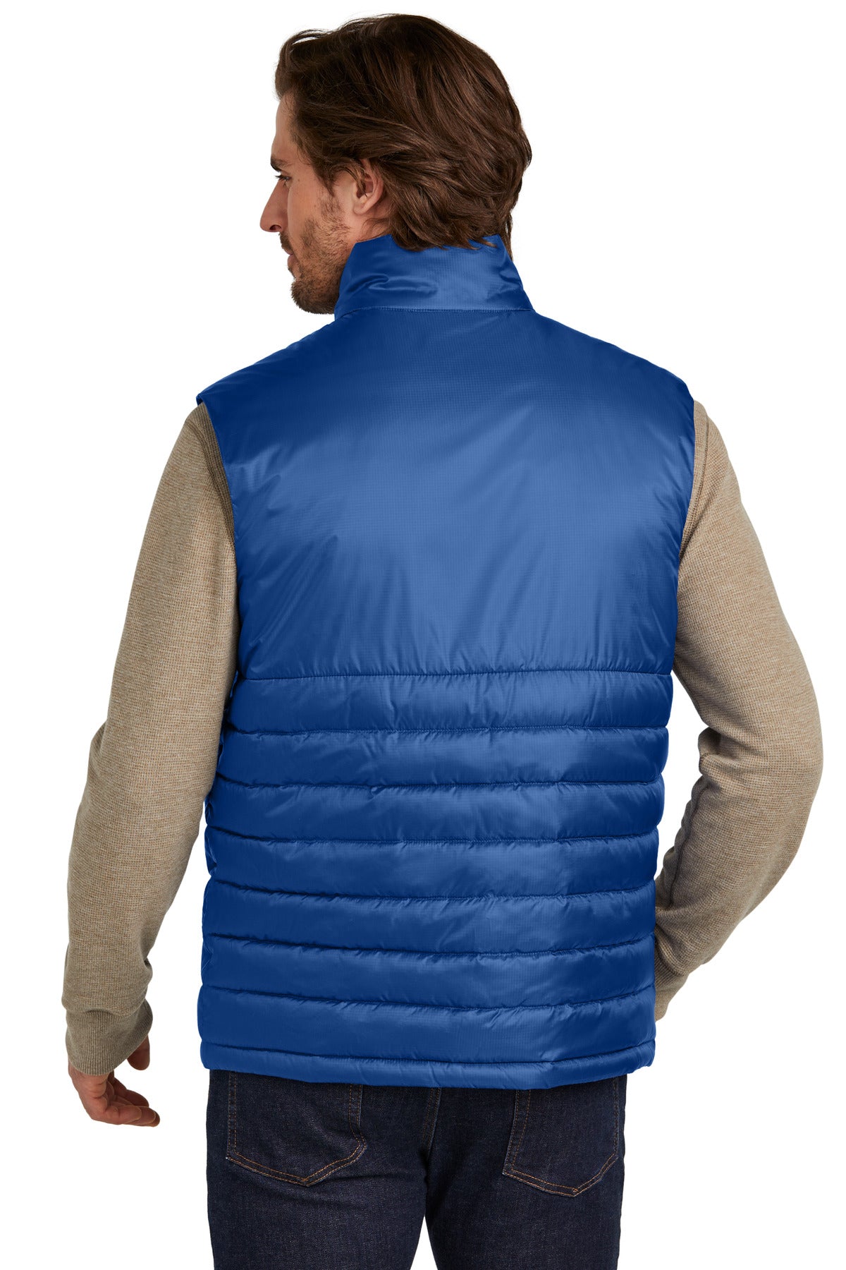 Custom Embroidered Eddie Bauer Quilted Vest EB512,Cobalt Blue