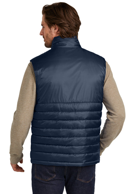 Custom Embroidered Eddie Bauer Quilted Vest EB512,River Blue Navy