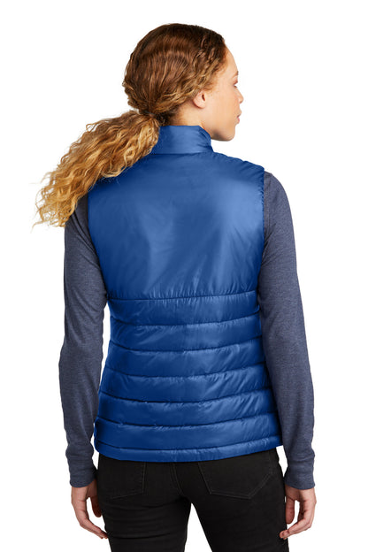 Custom Embroidered Eddie Bauer Women's Quilted Vest EB513,Cobalt Blue