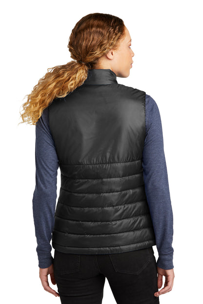 Custom Embroidered Eddie Bauer Women's Quilted Vest EB513,Deep Black