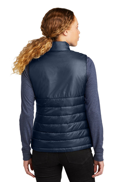Custom Embroidered Eddie Bauer Women's Quilted Vest EB513,River Blue Navy