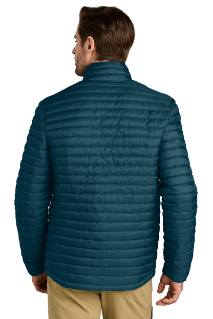 Custom Embroidered Eddie Bauer Packable Quilted Full-Zip EB514,Adriatic Blue