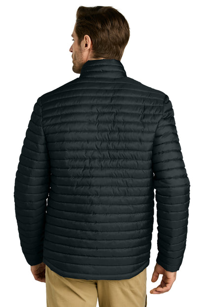 Custom Embroidered Eddie Bauer Packable Quilted Full-Zip EB514,Black