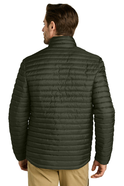 Custom Embroidered Eddie Bauer Packable Quilted Full-Zip EB514,Olive Green