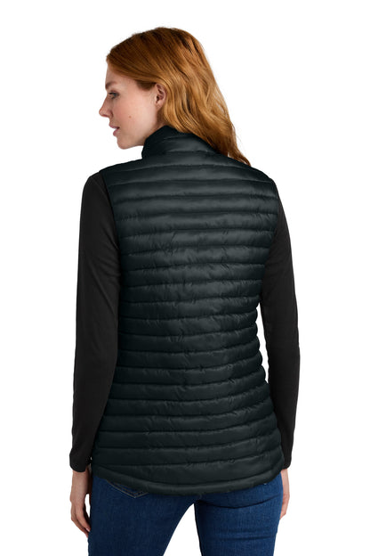 Custom Embroidered Eddie Bauer Women's Packable Quilted Vest EB517,Black