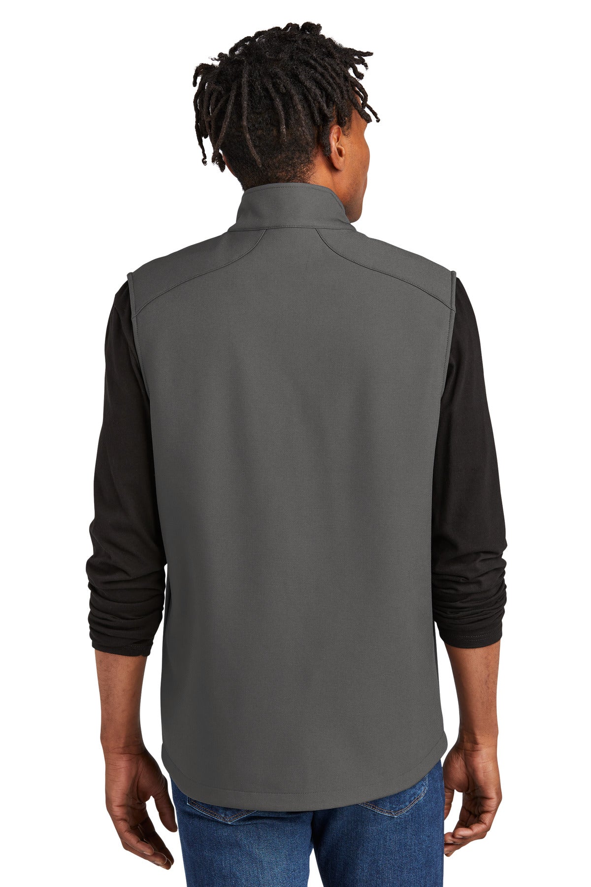 Custom Embroidered Eddie Bauer Stretch Soft Shell Vest EB546,Iron Gate