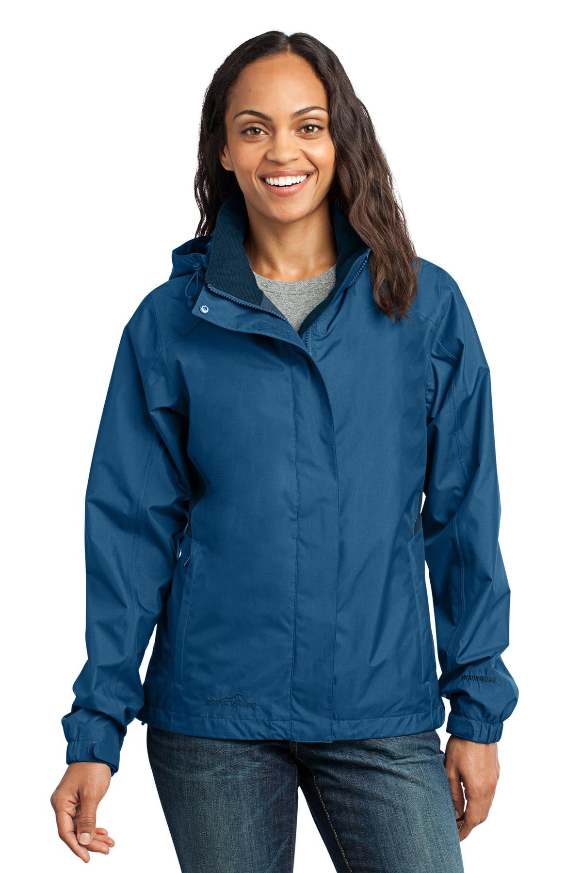 Custom Embroidered Eddie Bauer Outerwear in Deep Sea Blue/ Dark Adriatic