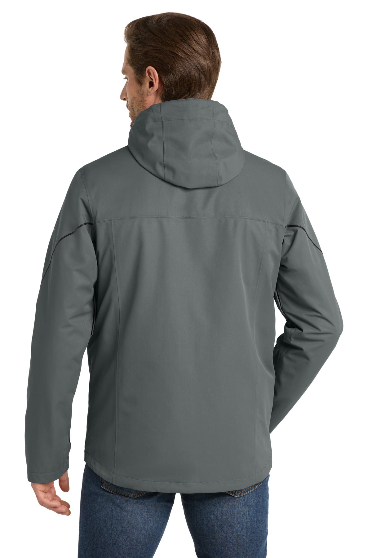 Custom Embroidered Eddie Bauer WeatherEdge Plus 3-in-1 Jacket. EB556,Metal Grey