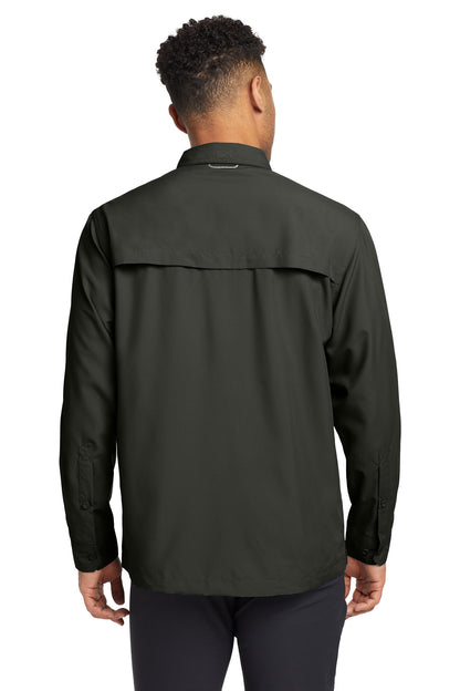 Custom Embroidered Eddie Bauer - Long Sleeve Performance Fishing Shirt. EB600,Boulder