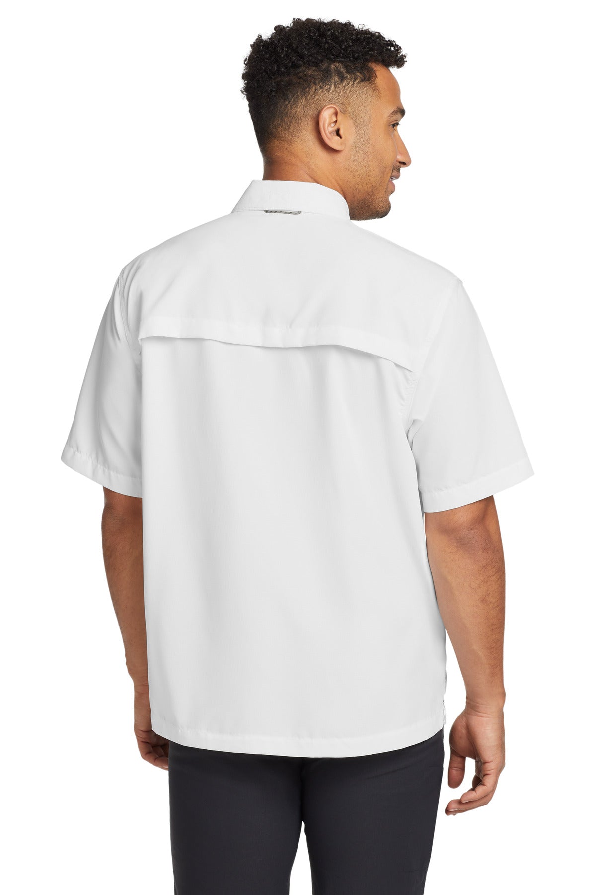 Custom Embroidered Eddie Bauer Short Sleeve Performance Fishing Shirt EB602,White