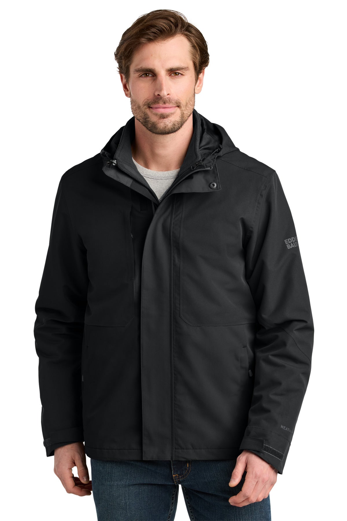 Custom Embroidered Eddie Bauer Outerwear in Black