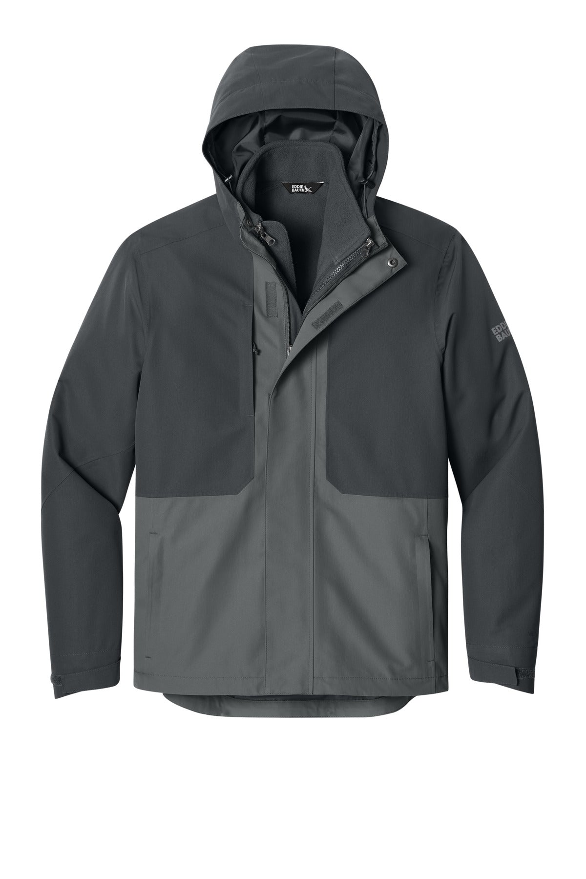 Custom Embroidered Eddie Bauer Outerwear in Grey Steel/ Metal Grey