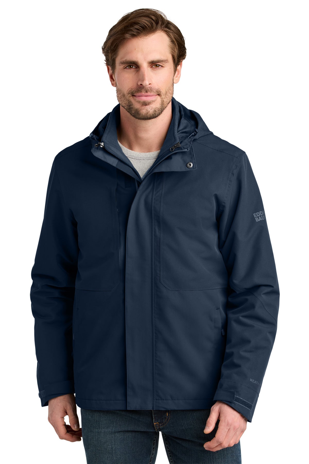 Custom Embroidered Eddie Bauer Outerwear in River Blue Navy