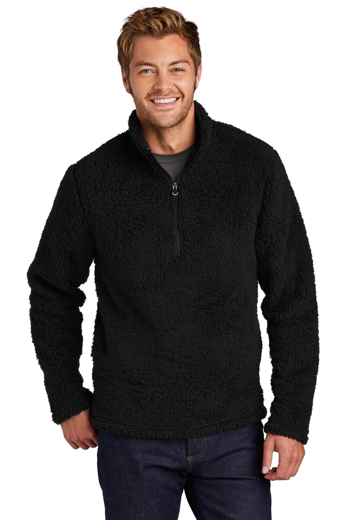 Custom Embroidered Port Authority Sweatshirts in Black