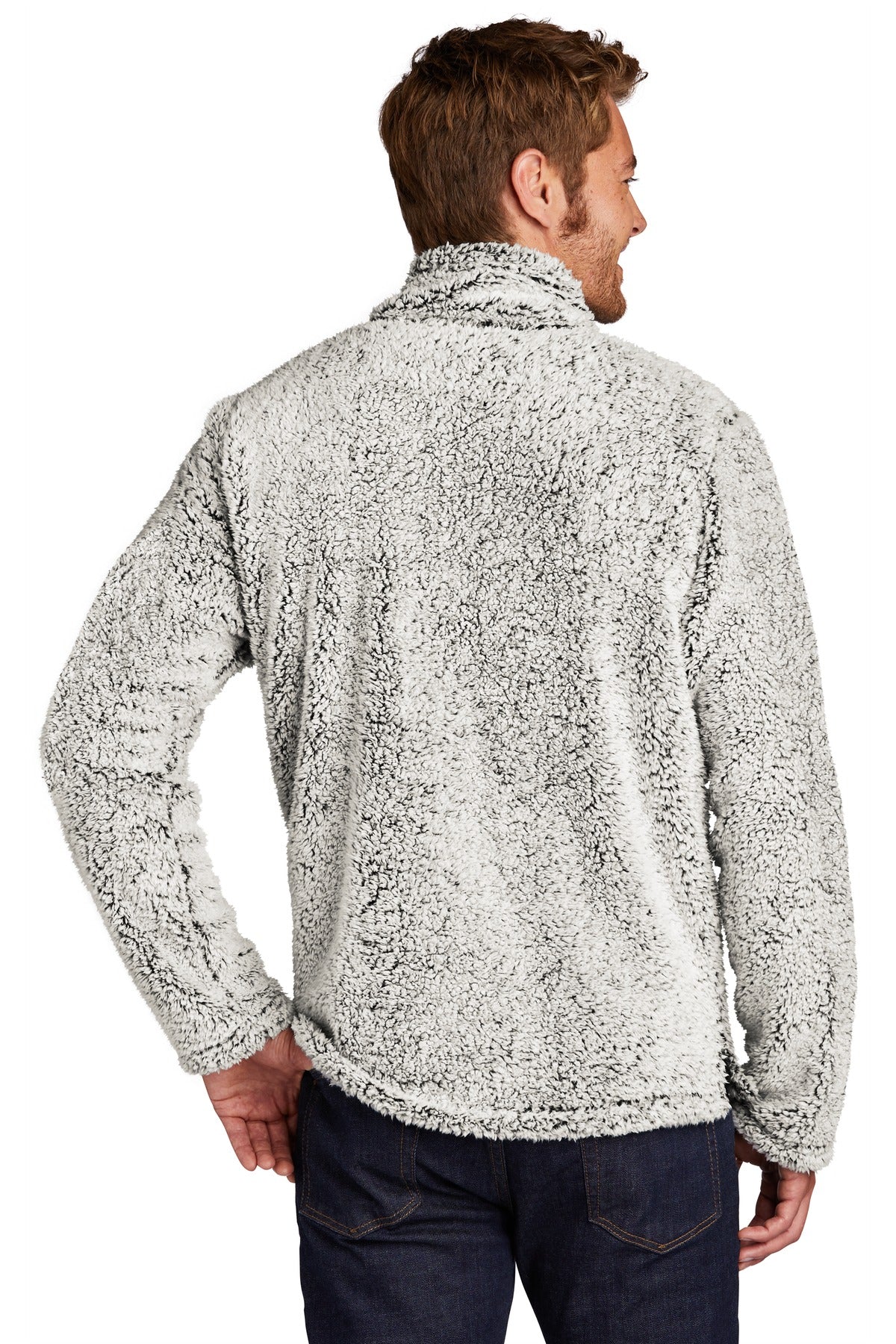 Custom Embroidered Port Authority  Cozy 1/4-Zip Fleece F130,Grey Heather