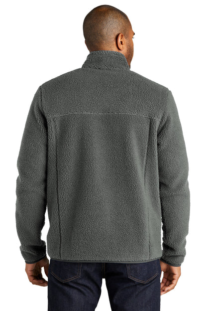 Custom Embroidered Port Authority Camp Fleece Snap Pullover F140,Grey Steel