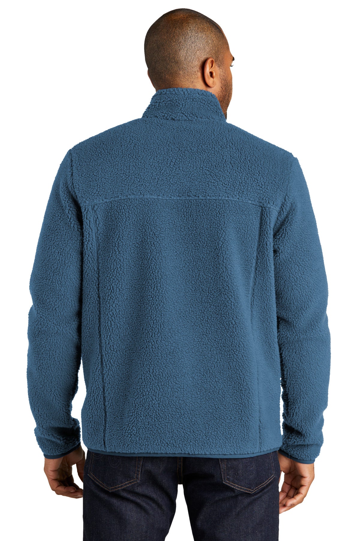 Custom Embroidered Port Authority Camp Fleece Snap Pullover F140,Regatta Blue