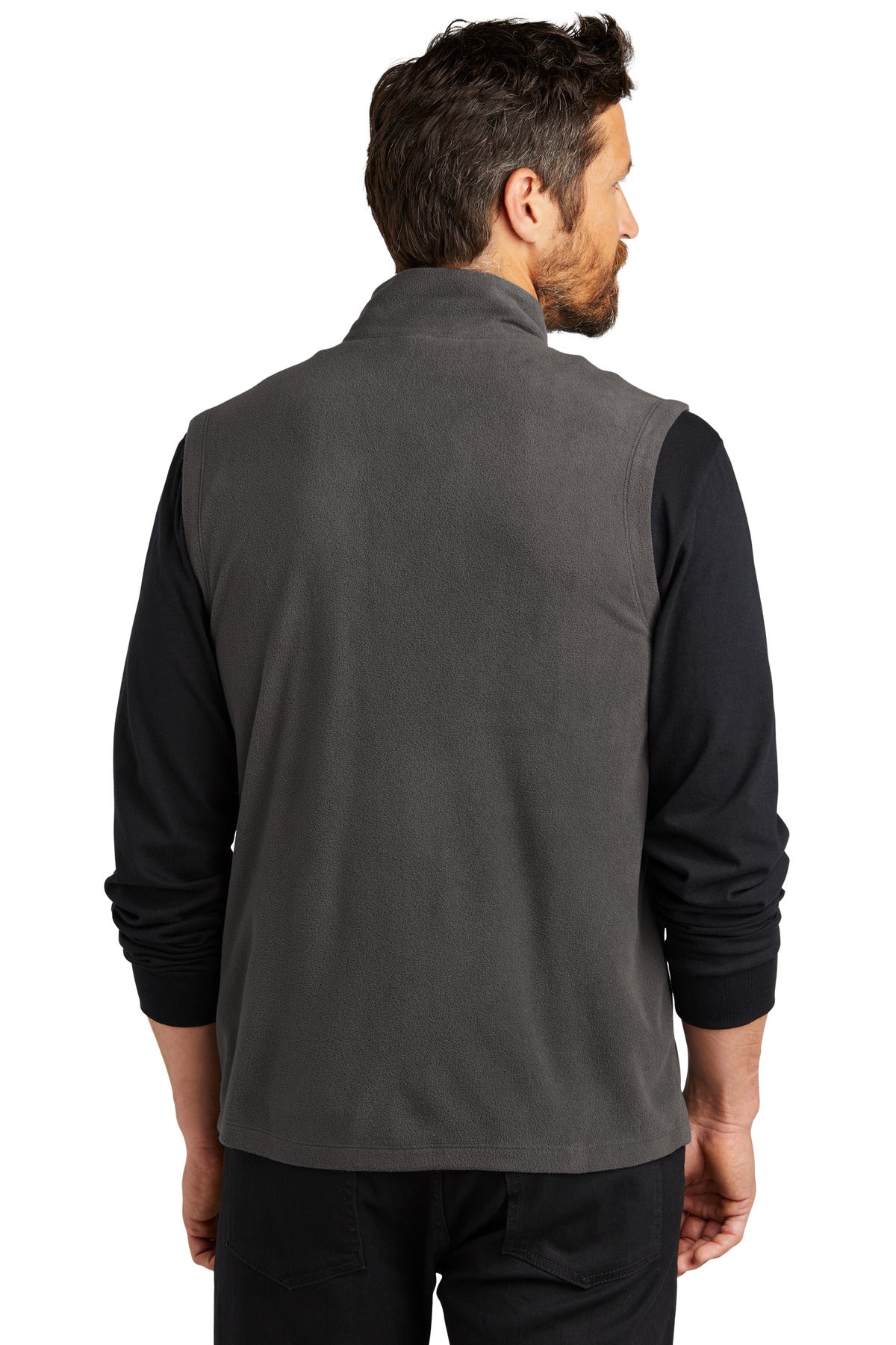 Custom Embroidered Port Authority Accord Microfleece Vest F152,Pewter