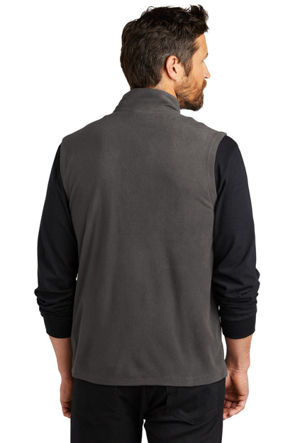 Custom Embroidered Port Authority Accord Microfleece Vest F152,Pewter