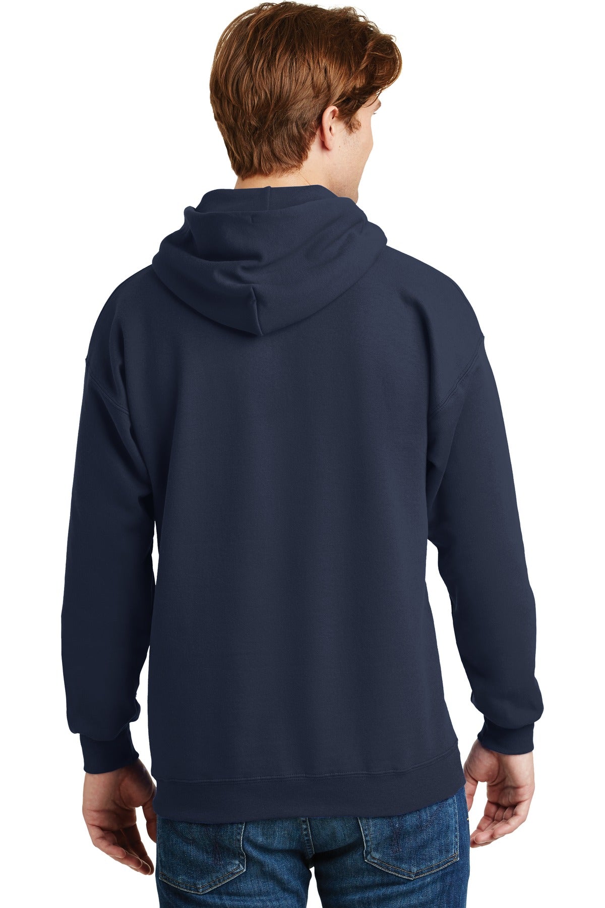 Custom Embroidered Hanes Ultimate Cotton - Pullover Hooded Sweatshirt.  F170,Navy