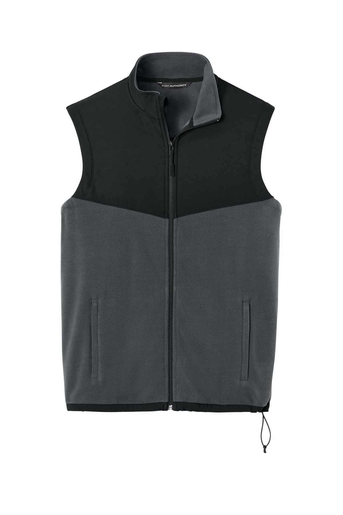 Custom Embroidered Port Authority Outerwear in Iron Grey/ Black