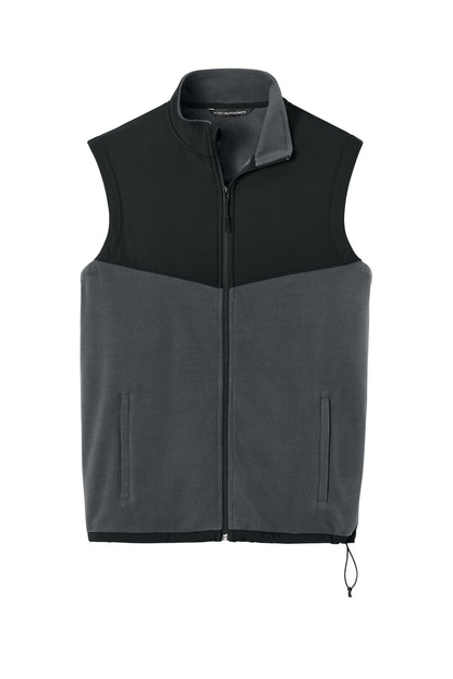 Custom Embroidered Port Authority Outerwear in Iron Grey/ Black