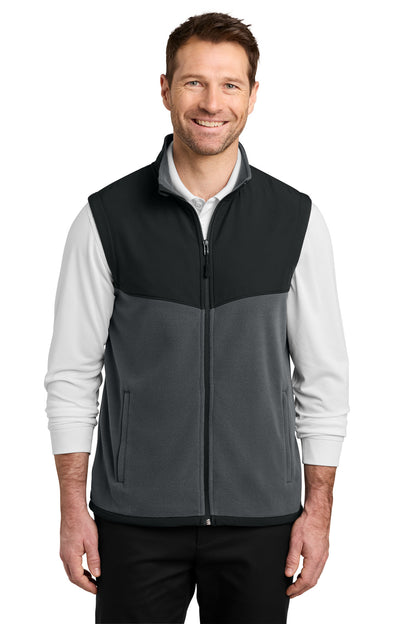 Custom Embroidered Port Authority Outerwear in Iron Grey/ Black