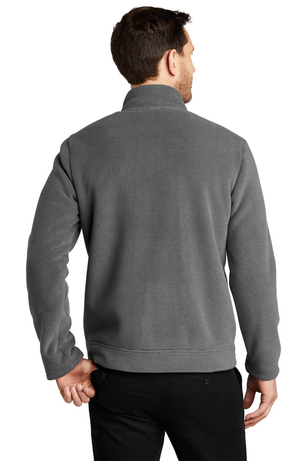 Custom Embroidered Port Authority  Ultra Warm Brushed Fleece Jacket. F211,Gusty Grey/ Sterling Grey