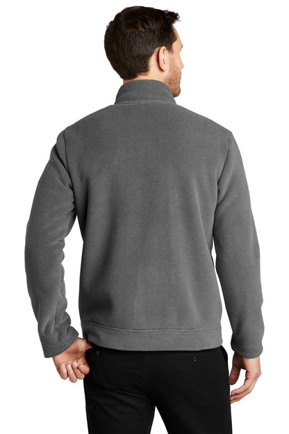 Custom Embroidered Port Authority  Ultra Warm Brushed Fleece Jacket. F211,Gusty Grey/ Sterling Grey