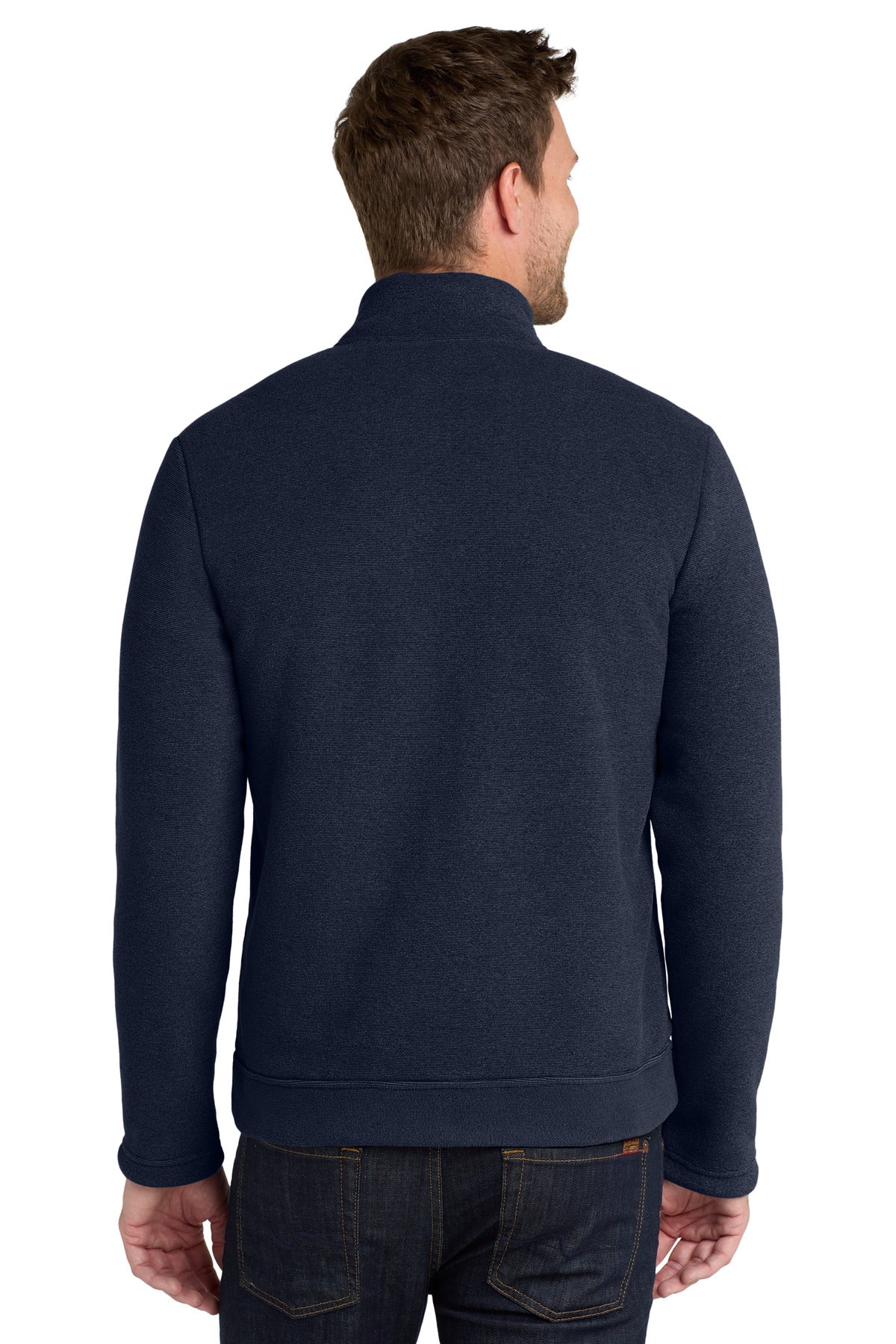 Custom Embroidered Port Authority  Ultra Warm Brushed Fleece Jacket. F211,Insignia Blue/ River Blue Navy