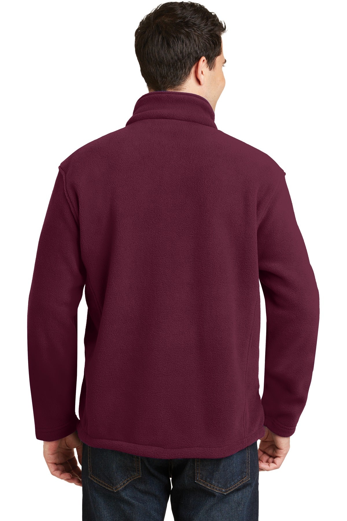 Custom Embroidered Port Authority Value Fleece Jacket. F217,Maroon