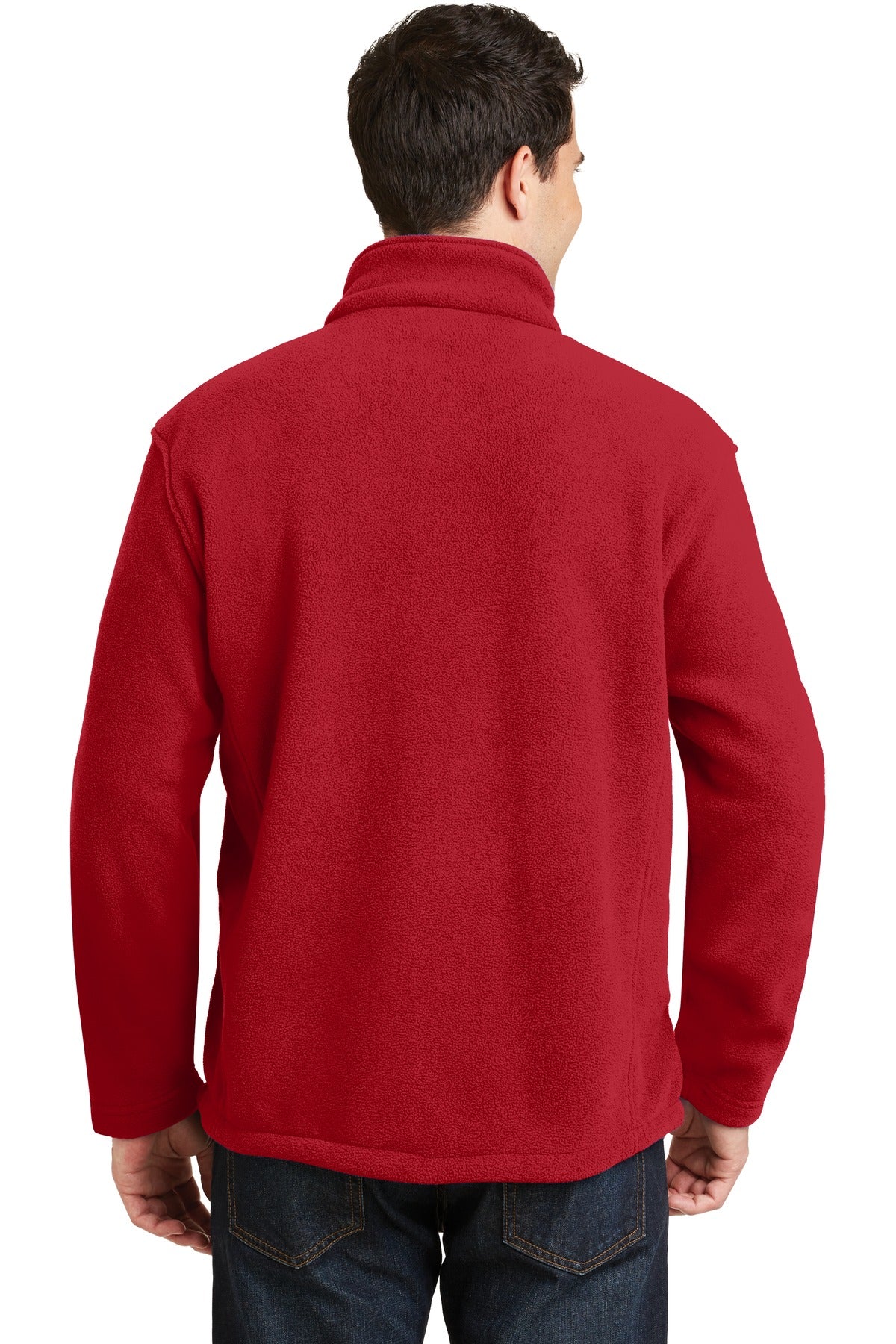 Custom Embroidered Port Authority Value Fleece Jacket. F217,True Red