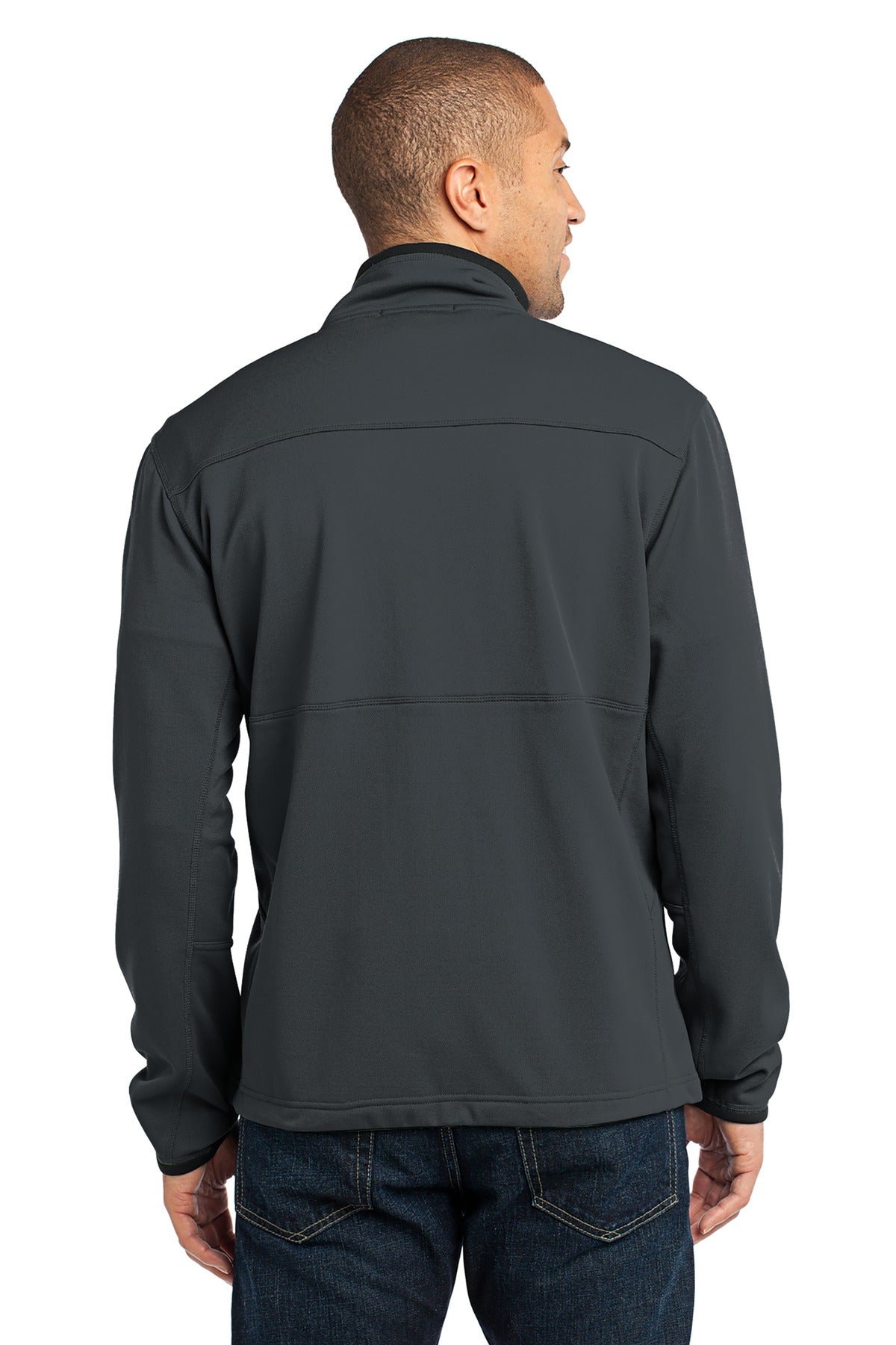 Custom Embroidered Port Authority Pique Fleece Jacket. F222,Graphite