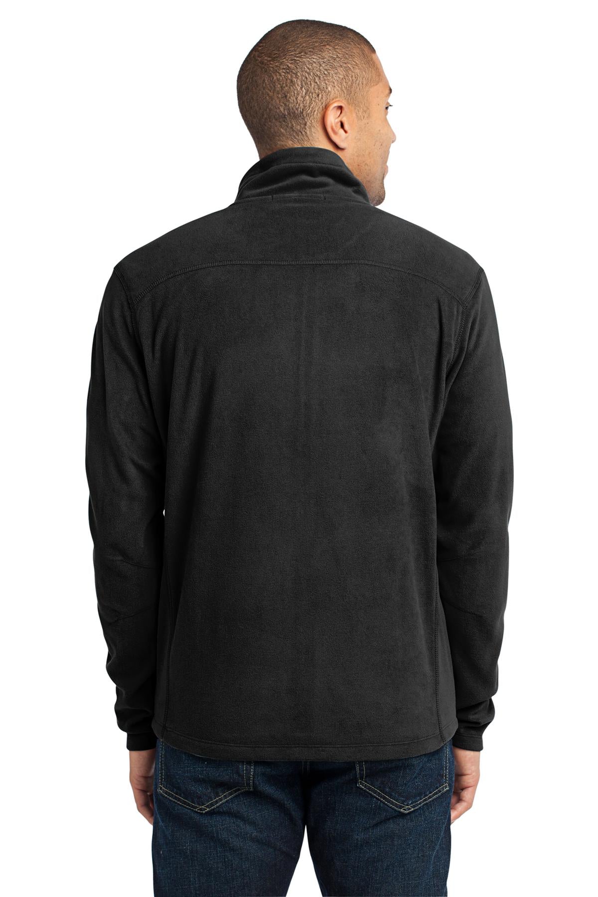 Custom Embroidered Port Authority Microfleece Jacket. F223,Black