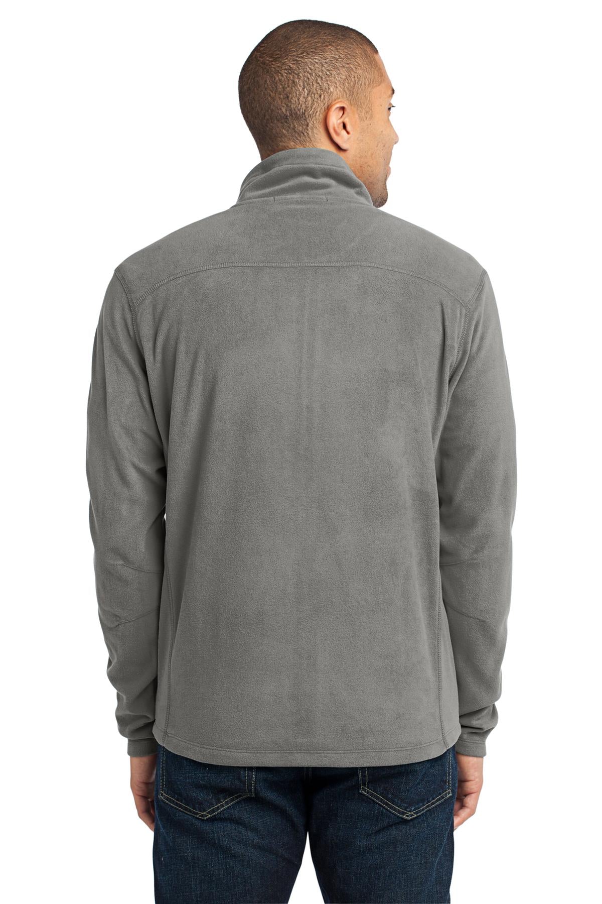 Custom Embroidered Port Authority Microfleece Jacket. F223,Pearl Grey