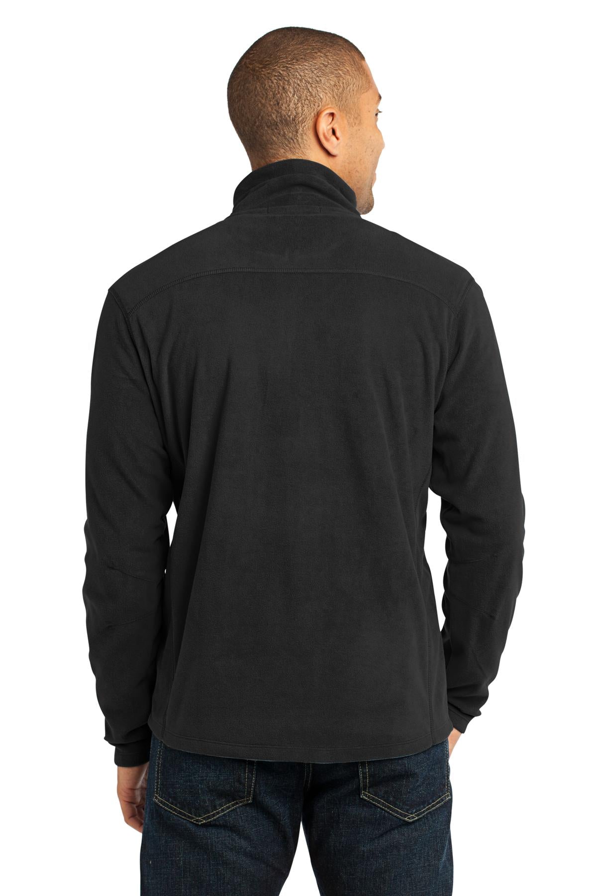 Custom Embroidered Port Authority Microfleece 1/2-Zip Pullover. F224,Black