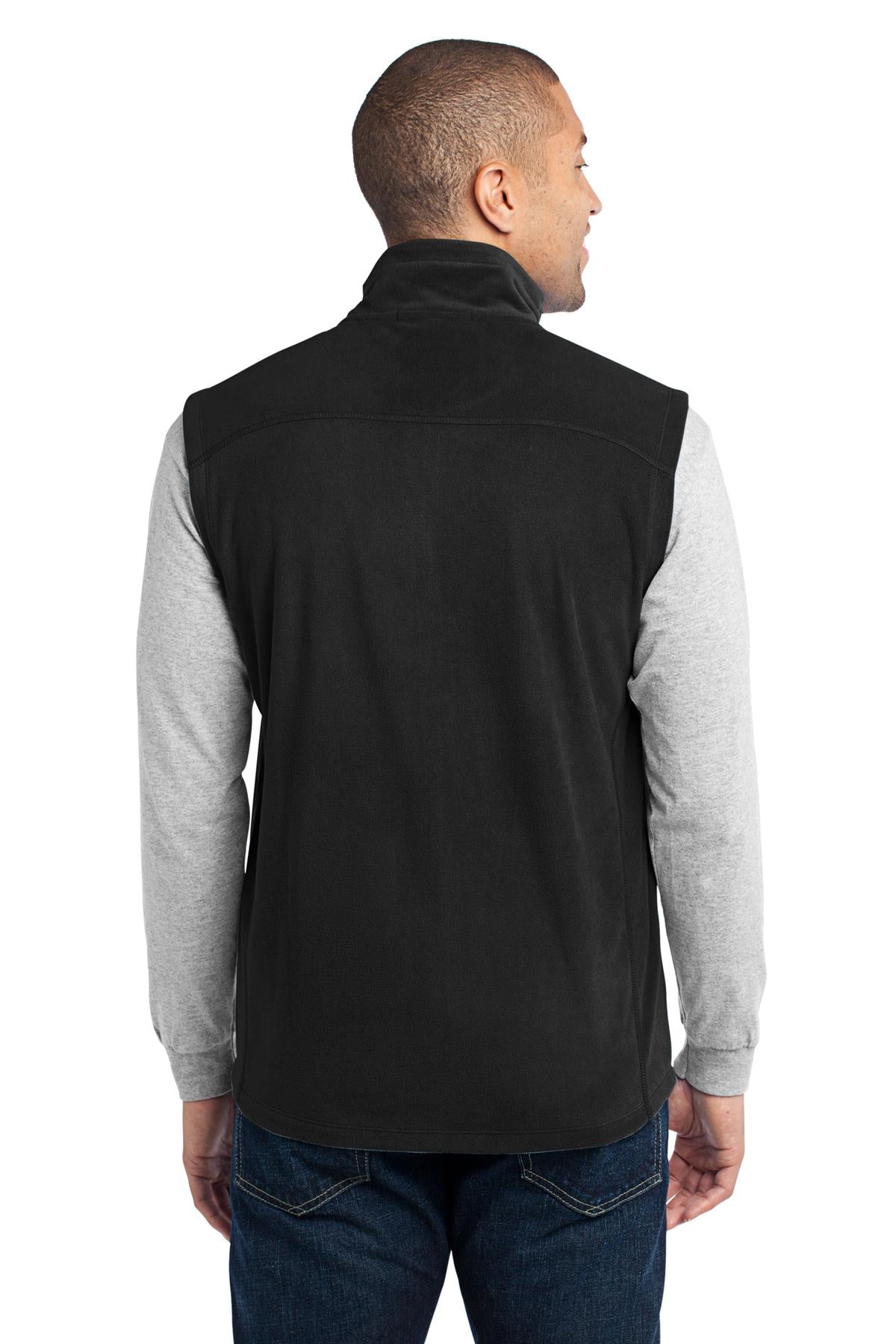 Custom Embroidered Port Authority Microfleece Vest. F226,Black