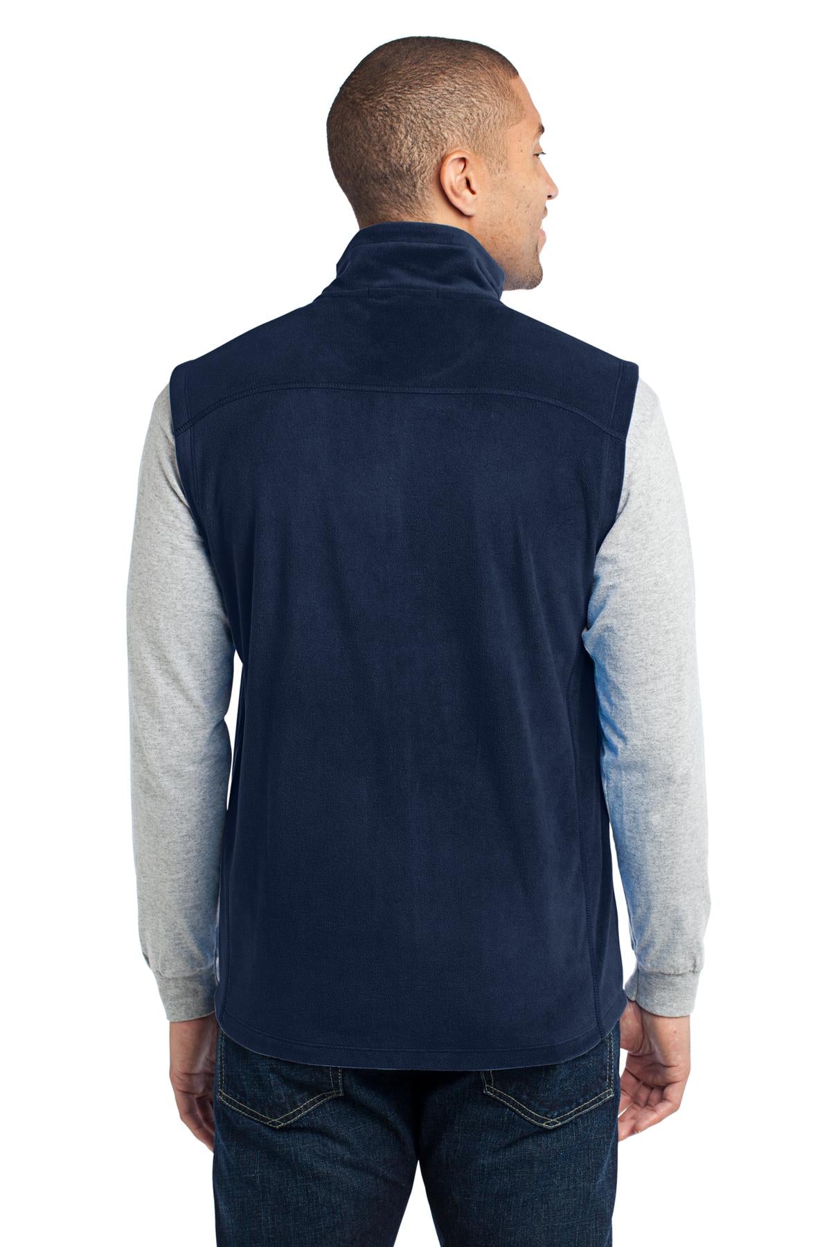 Custom Embroidered Port Authority Microfleece Vest. F226,True Navy
