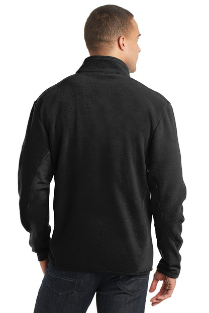 Custom Embroidered Port Authority R-Tek Pro Fleece Full-Zip Jacket. F227,Black/ Black