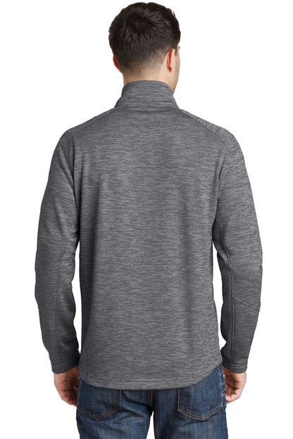 Custom Embroidered Port Authority Digi Stripe Fleece Jacket. F231,Black