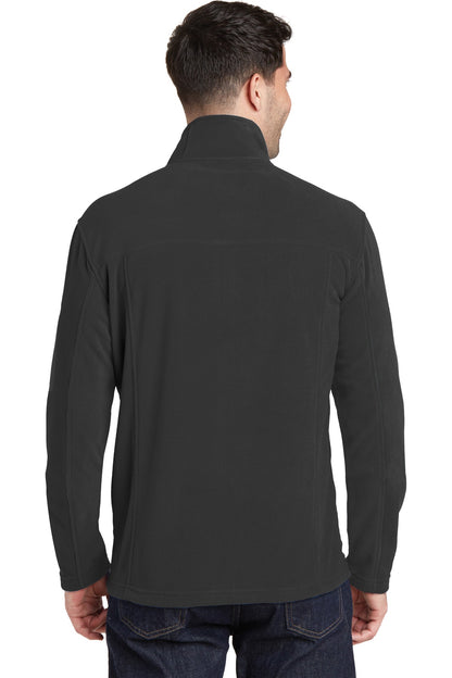 Custom Embroidered Port Authority Summit Fleece Full-Zip Jacket. F233,Black/ Black